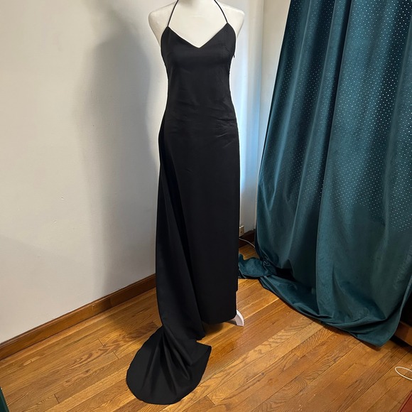 COS Atelier Black Slip Gown Maxi Dress NWT Linen Minimalist Size 4 Wedding Guest COS Atelier Black Slip Gown Maxi Dress NWT Linen Minimalist Size 4 Wedding Guest